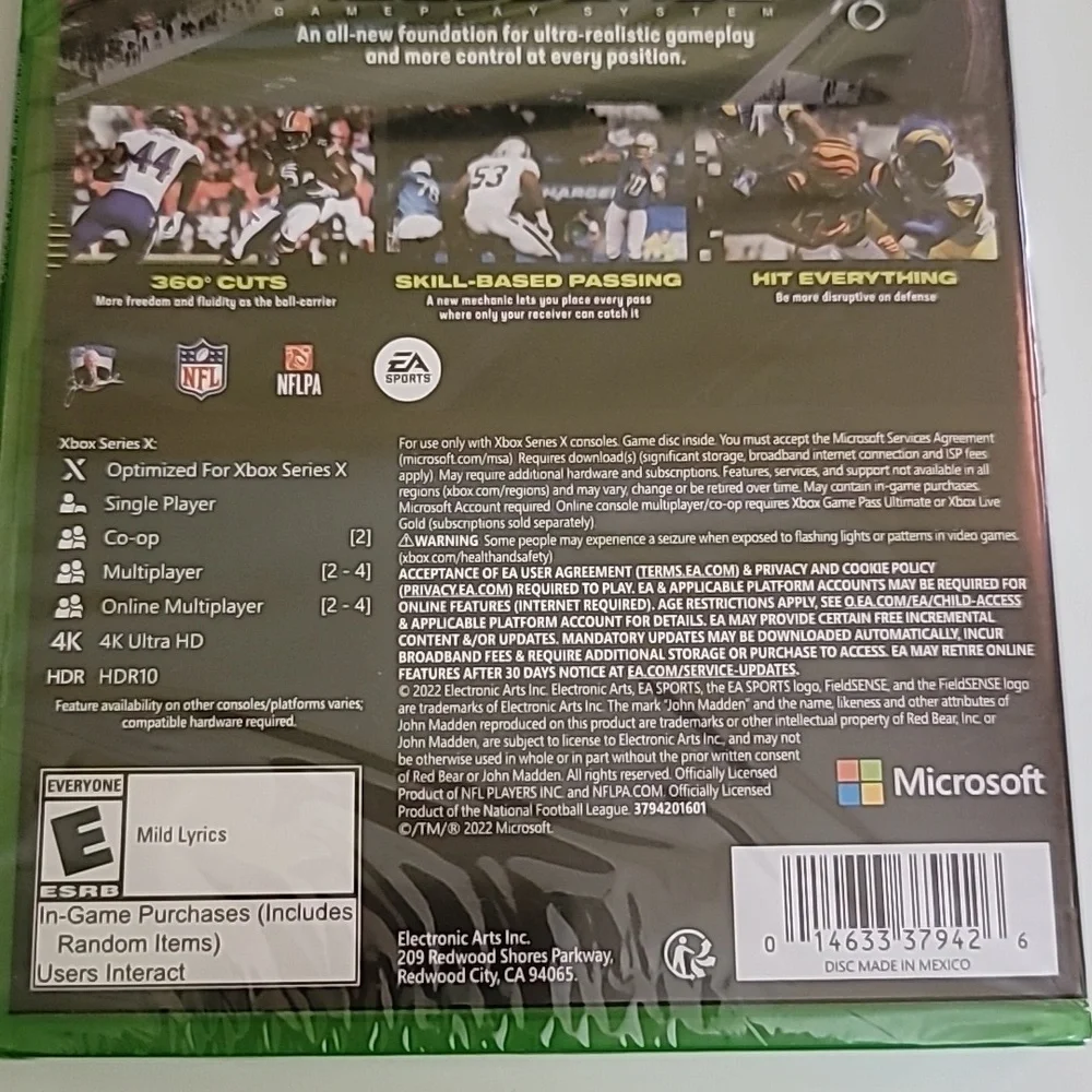 Madden NFL 23 Xbox Series X Fieldsense Game play System Rated Everyone